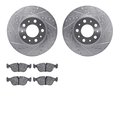 Dynamic Friction Co 7602-27018, Rotors-Drilled and Slotted-Silver with 5000 Euro Ceramic Brake Pads, Zinc Coated 7602-27018
